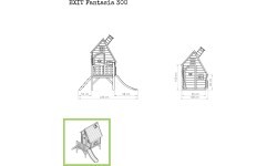 EXIT Fantasia 300 medinis žaidimų namelis – raudonas