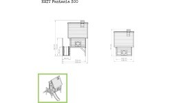 EXIT Fantasia 300 wooden playhouse - red