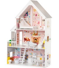 Medinis lėlių namelis Eco Toys Powder Mansion