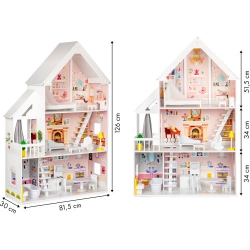 Деревянный кукольный домик Eco Toys Powder Mansion