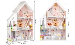 Деревянный кукольный домик Eco Toys Powder Mansion