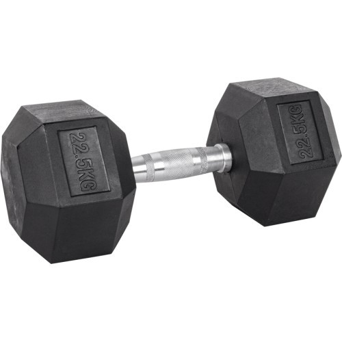 Šešiakampis hantelis inSPORTline Hexsteel 22,5 kg