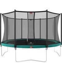 Batutas BERG Favorit Regular 430, žalias, su saugos tinklu Comfort