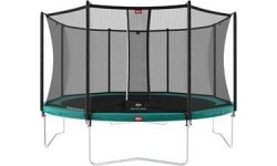 Batutas BERG Favorit Regular 430, žalias, su saugos tinklu Comfort