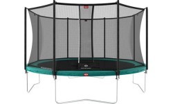 Batutas BERG Favorit Regular 430, žalias, su saugos tinklu Comfort