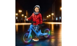 RB901 LED BALANCING BIKE 12‘’ INFLATABLE WHEELS BLUE NILS FUN