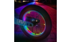 Balansinis dviratukas RB901 LED su 12 col. pripučiamais ratais, mėlynas NILS FUN