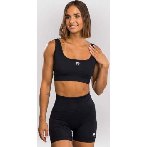 Спортивный бюстгальтер Venum Sculpt удлинённый – чёрный/белый