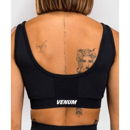Спортивный бюстгальтер Venum Sculpt удлинённый – чёрный/белый