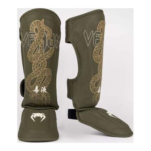 Venum Serpenti Shin Guards - Khaki/Bronze/Ivory