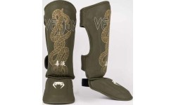 Venum Serpenti Shin Guards - Khaki/Bronze/Ivory