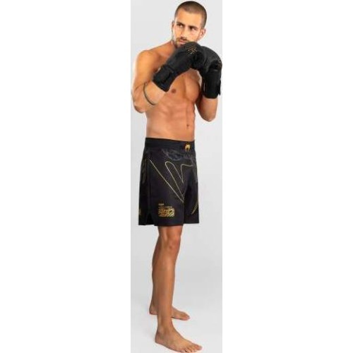 Venum Serpenti Fight Shorts - Black/Silver/Gold