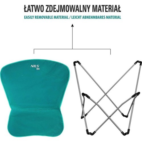 Žalia stovyklavimo kėdė NILS CAMP NC3051