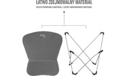NC3051 GRAY CAMPING CHAIR NILS CAMP