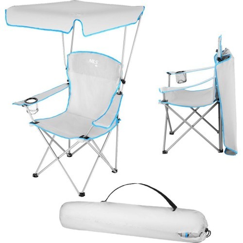 NC3087 GRAY CAMPING CHAIR SUNSHADE NILS CAMP