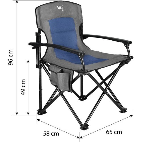 Синий кемпинговый стул NC3075 NILS CAMP