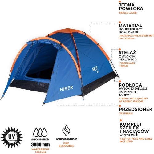 Кемпинговая палатка NC6010 Hiker NILS Camp