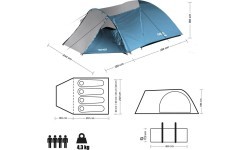 NC6012 BLUE-GRAY CAMPING TENT TREKKER NILS CAMP