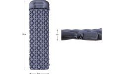 Tourist Mat With Pump Nils Camp NC4006, Grey