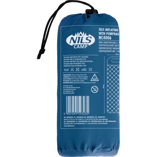 NC4006 TURQUOISE TOURIST MAT WITH PUMP NILS CAMP