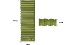 Žalias kilimėlis NC4101 su įmontuota pompa 9 cm NILS Camp