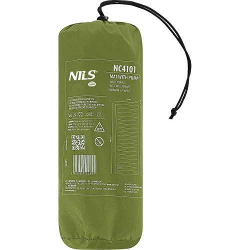 NC4101 GREEN MAT WITH BUILT IN PUMP 9CM NILS CAMP
