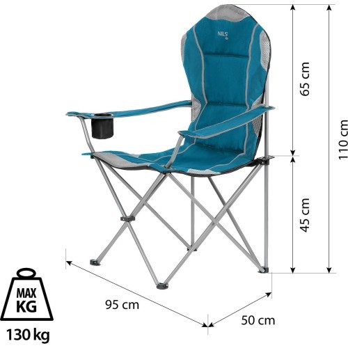 Туристический стул NC3080 бирюзовый NILS CAMP