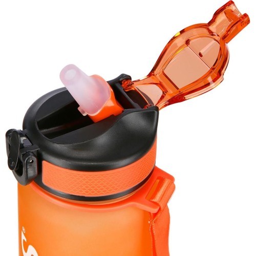 Oranžinės ir mėlynos spalvos Tritan buteliukas NCD68 NILS CAMP