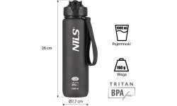 NCD68 BOTTLE BLACK TRITAN NILS CAMP