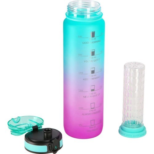 NCD04 GREEN-PINK TRITAN BOTTLE NILS CAMP