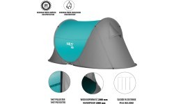 Išskleidžiama kempingo palapinė NC3743 NILS CAMP