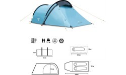 Синяя кемпинговая палатка NC6003 North Peak NILS CAMP