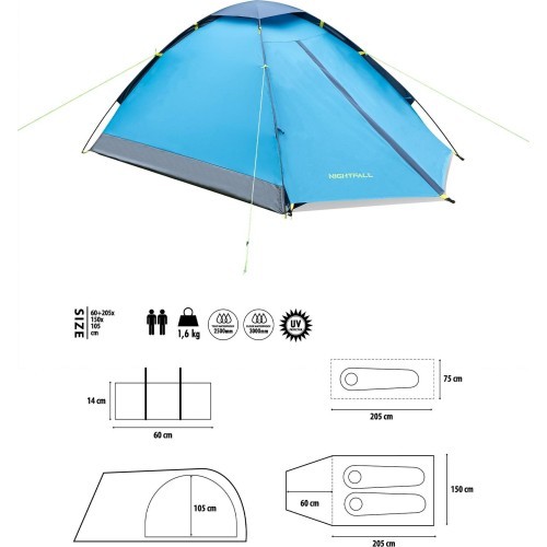 Кемпинговая палатка NC6033 Blue Nightfall NILS CAMP