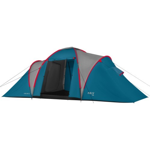 Кемпинговая палатка NC6431 синяя и светло-серая Highland IV Nils Camp