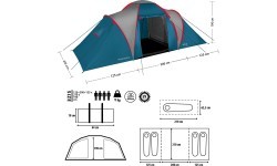 NC6431 CAMPING TENT BLUE-LIGHT GREY HIGHLAND IV NILS CAMP
