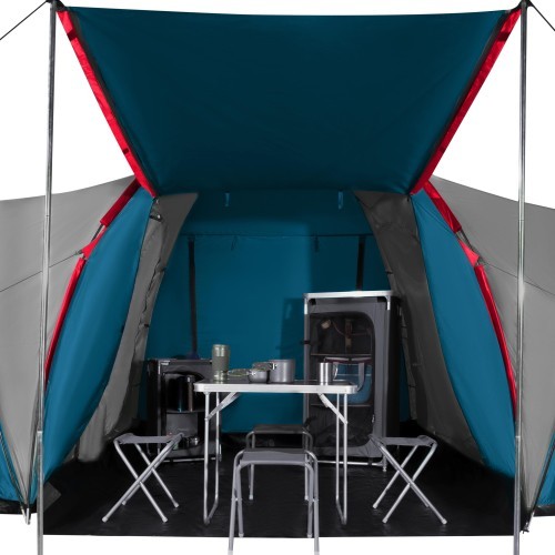 Кемпинговая палатка NC6431 синяя и светло-серая Highland IV Nils Camp