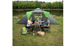Зелено-серая кемпинговая палатка NC6431 Highland IV Nils Camp