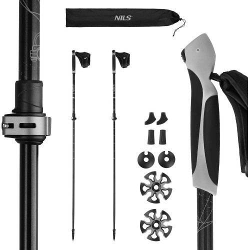 NW8612 NORDIC WALKING POLES ALUMINIUM NILS