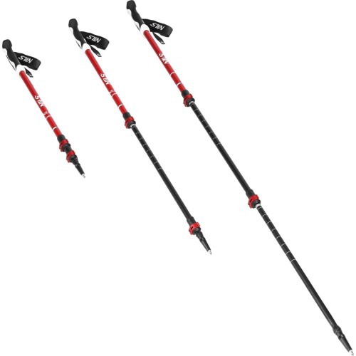 TK8601 RED ALUMINIUM TREKKING POLES NILS