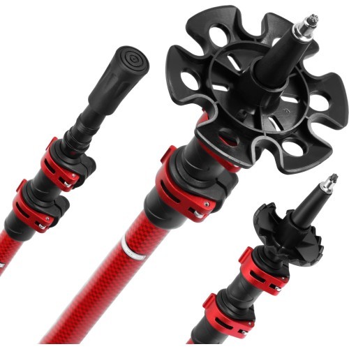 TK8601 RED ALUMINIUM TREKKING POLES NILS