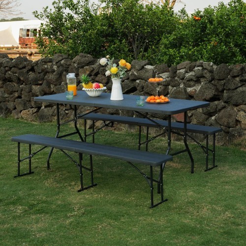 NC1618 TOURIST TABLE 180 CM ANTHRACITE NILS CAMP