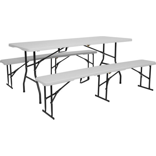 Turistinis stalas NILS Camp NC1618 180 cm baltas