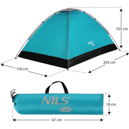 NC3021 BLUE CAMPING TENT NILS CAMP