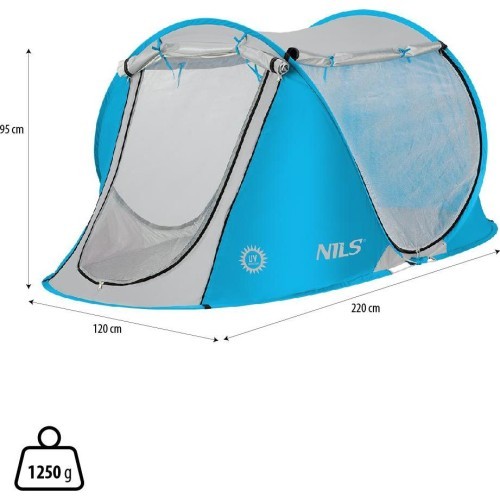 Savaime susilankstanti paplūdimio palapinė NC3043 Blue Nils