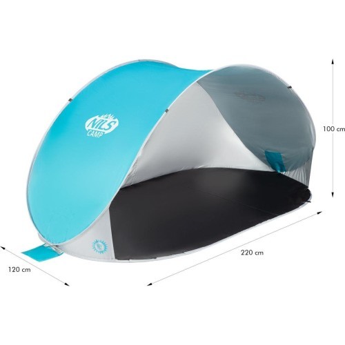 Pop Up Beach Tent Nils Camp NC3174 Turquoise/Grey