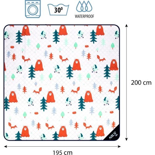 Плед для пикника Nils Camp NC8028 Forest 195x200 см