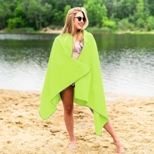 NCR12 GREEN MICROFIBRE TOWEL 180x100 cm NILS
