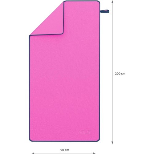 Nils Camp NCR13 mikropluošto rankšluostis 200x90 cm, rožinis
