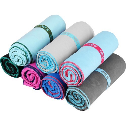 Microfibre Towel Nils Camp NCR13 Black, 200x90 cm