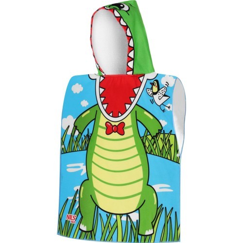NAR20 CROCODILE PONCHO TOWEL NILS AQUA